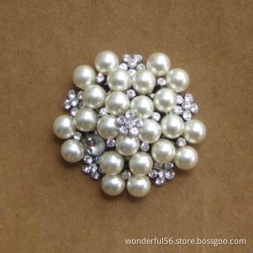 bridal wedding pearl rhinestone brooches